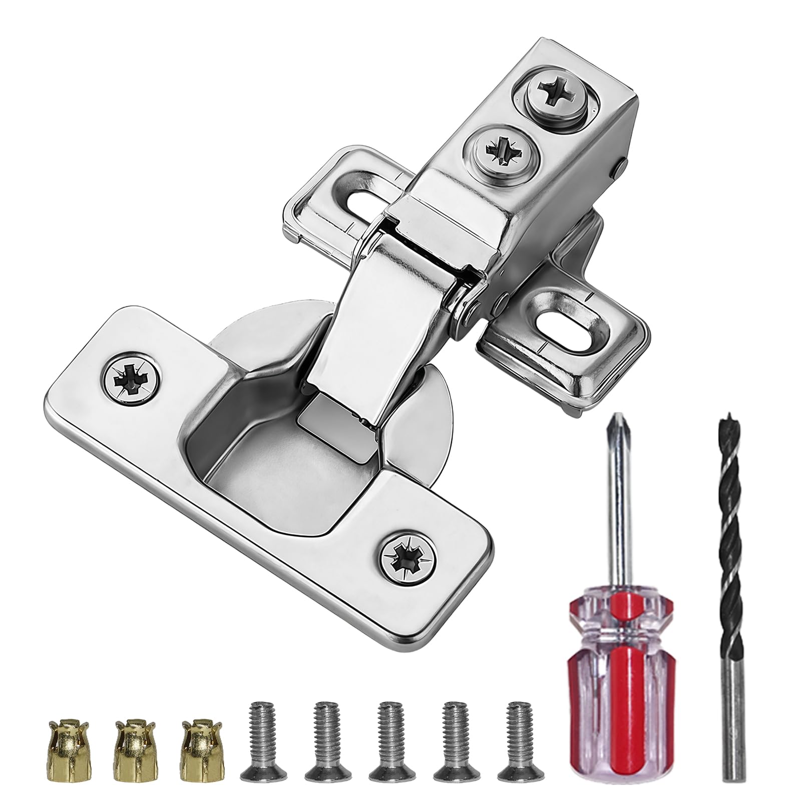 Photo 1 of 2 Pairs 4 Packs Full Overlay Soft Close Cabinet Hinges 3/4 inch Face Frame Soft Close Hinges with Hydraulic Damper Concealed 3D Adjustable for Face Frame&Frameless Cabinets