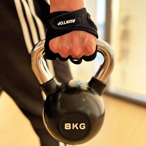 Miniatura 4 de RUNTOP Guantes de entrenamiento para fitness, entrenamiento cruzado, WODS, gimnasio, yoga, ejercicio, almohadillas de agarre para levantamiento de