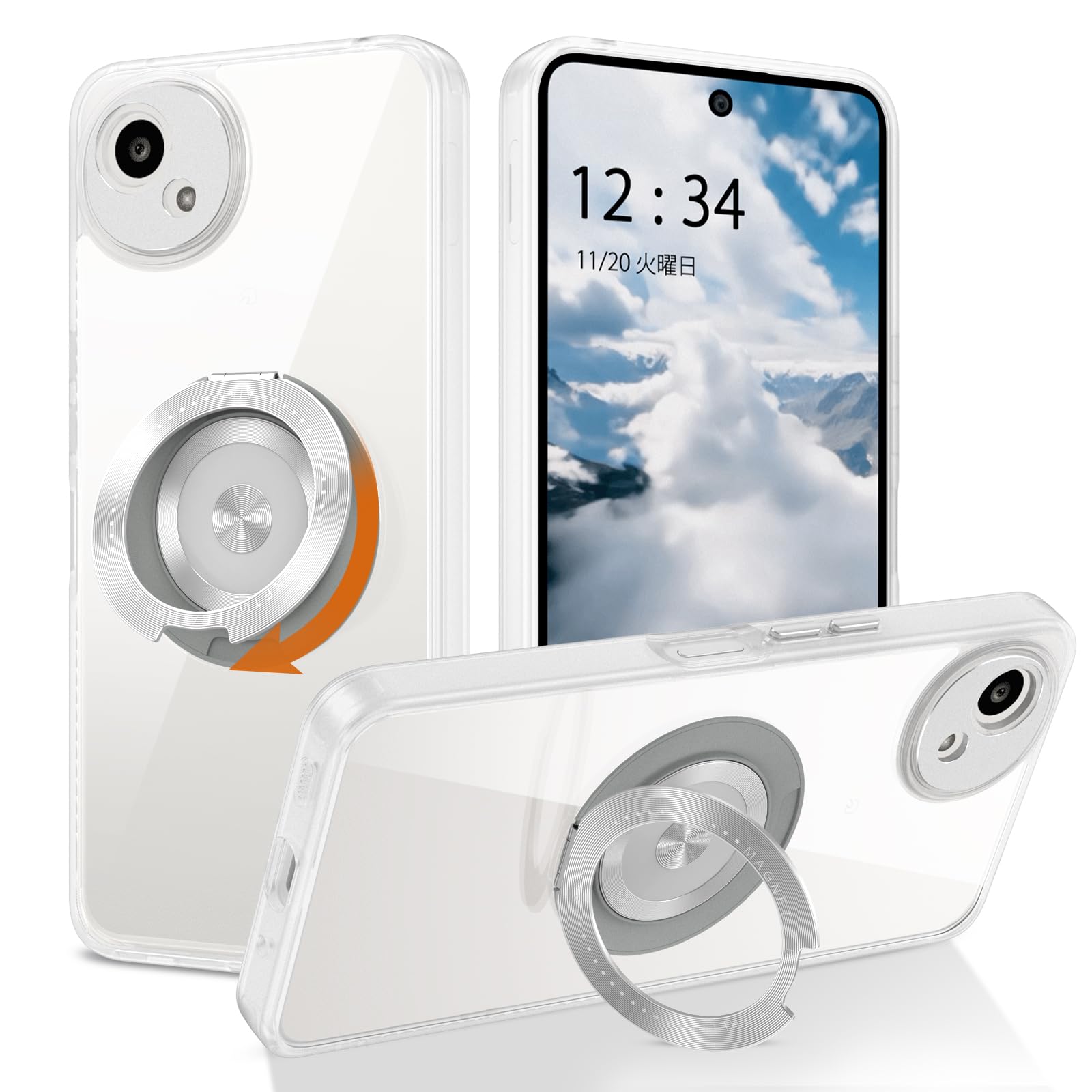 Amazon.co.jp: DOMAVER Aquos wish 5 ケース ワイヤレス充電対応 透明