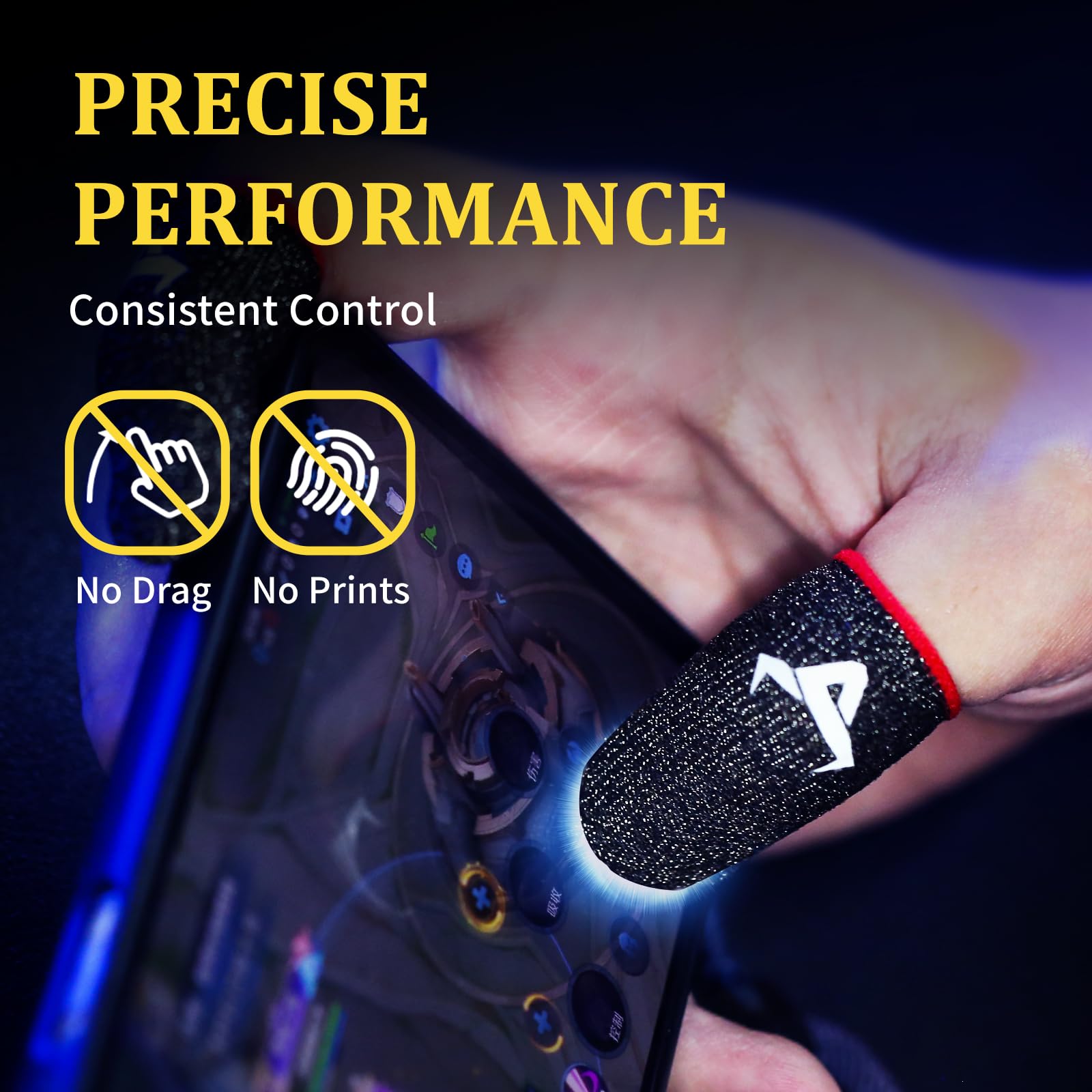Pack Com 8 Capas Para Dedos Gamer - Anti-suor 0.3mm Para Jogos Mobile