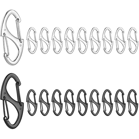 Anti-Theft 20 PCS Mini Biner Small Carabiner Clip