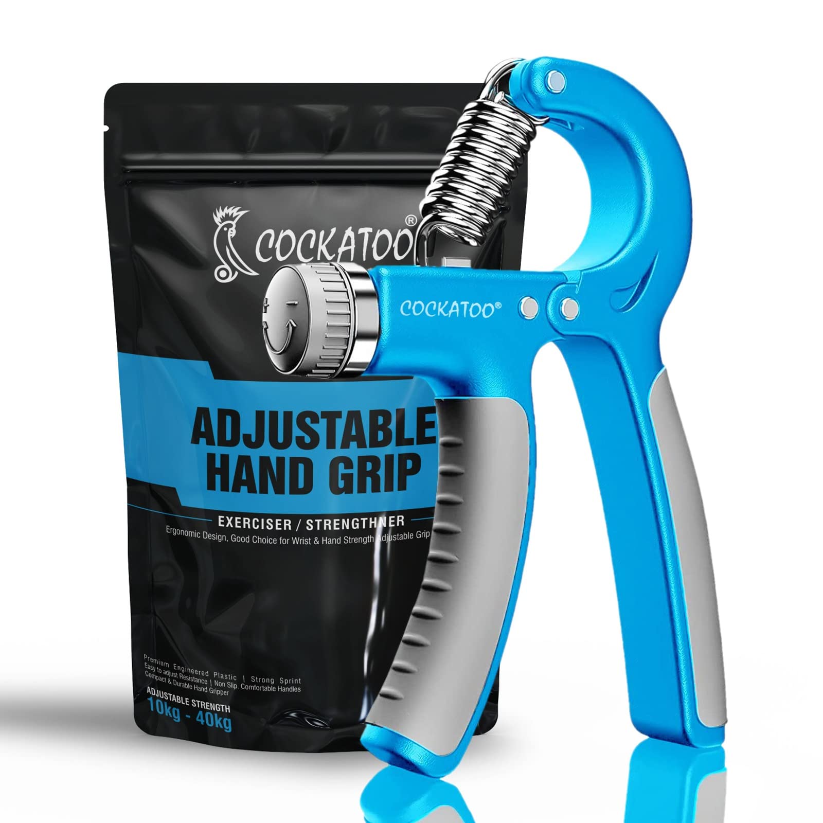 Cockatoo (5 KG - 60 Kg) Adjustable Hand Grip| Hand Gripper For Men & Women|Hand Grip Strengthener (B0C34CTZVG) Amazon Price History, Amazon Price Tracker