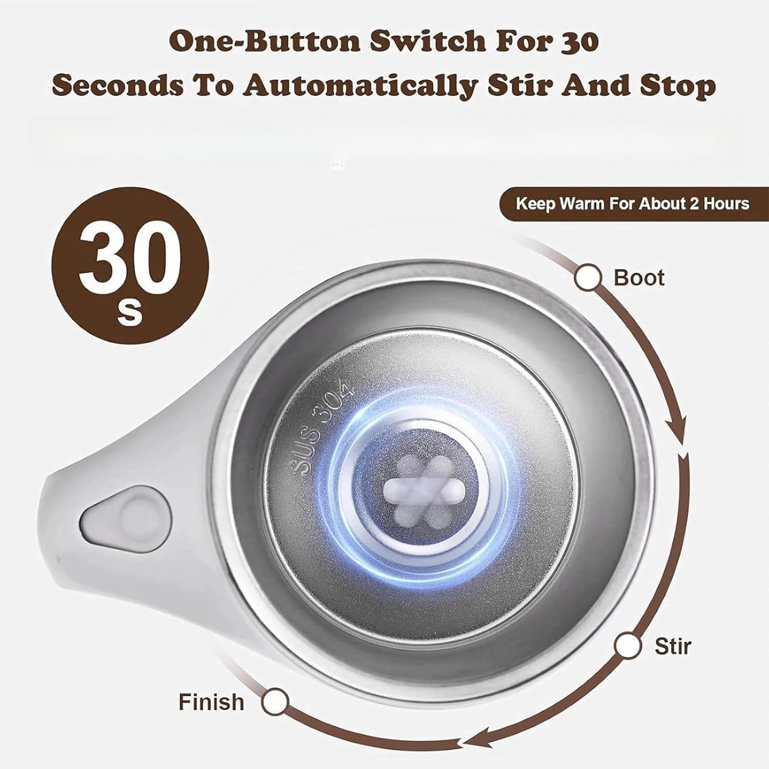 Rechargeable Automatic Magnetic Stirring Coffee Mug,Self Stirring Coffee Mug,2025 New Upgrade Stainless Steel Coffee Mug,Portable Magnetic Stirring Coffee Mug (Pink)