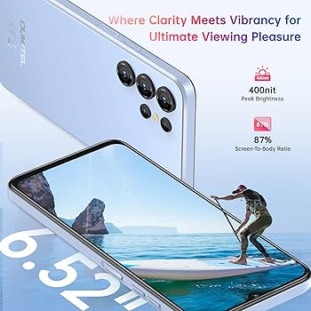 スマートフォン本体 OUKITEL C1 16GB RAM 128GB ROM OUKITEL C1 Unlocked Cell Phone, Android 15 Phone, 16GB RAM