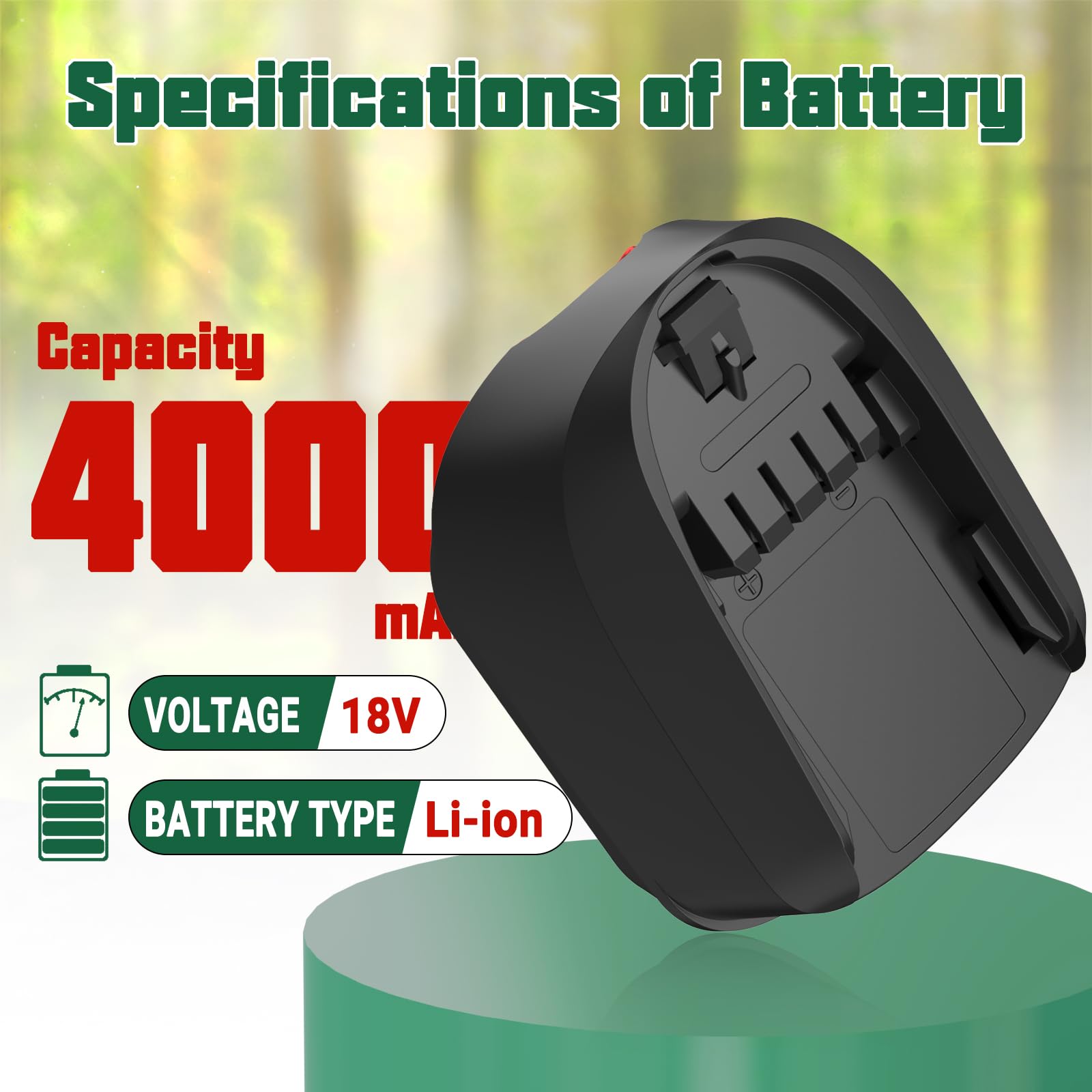 2 paquetes de 18 V 4000 mAh batería de ion de litio de repuesto para Bosch PSB 18 LI-2, PST 18 LI, UNEO MAXXH, Uneo Maxx, PSM/PSR/PSR PSB 18 LI-2H, 1600Z00000, 2607335040, 2607336207