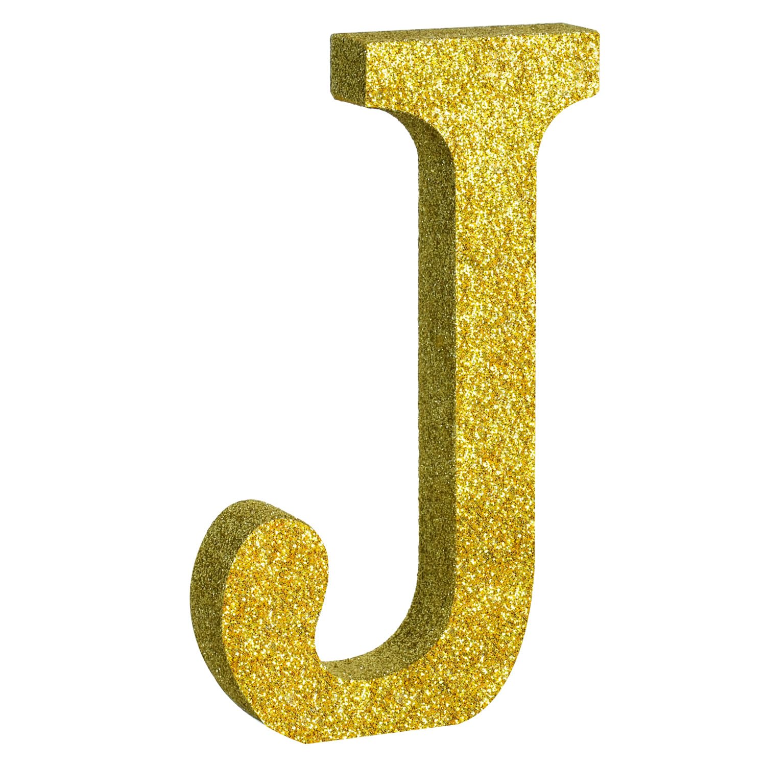 TONIFUL 8 Inch Gold Glitter Letter J Table Centerpiece A-Z Gold Birthday Party Decorations,Gold Alphabet J for Birthday,Chrismas,Graduation,Bridal Shower,Wedding,Anniversary Party Supplies