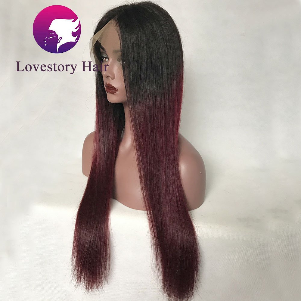 Amazon.com : Lovestory Silky Straight Black Red Ombre Color  display picture 1