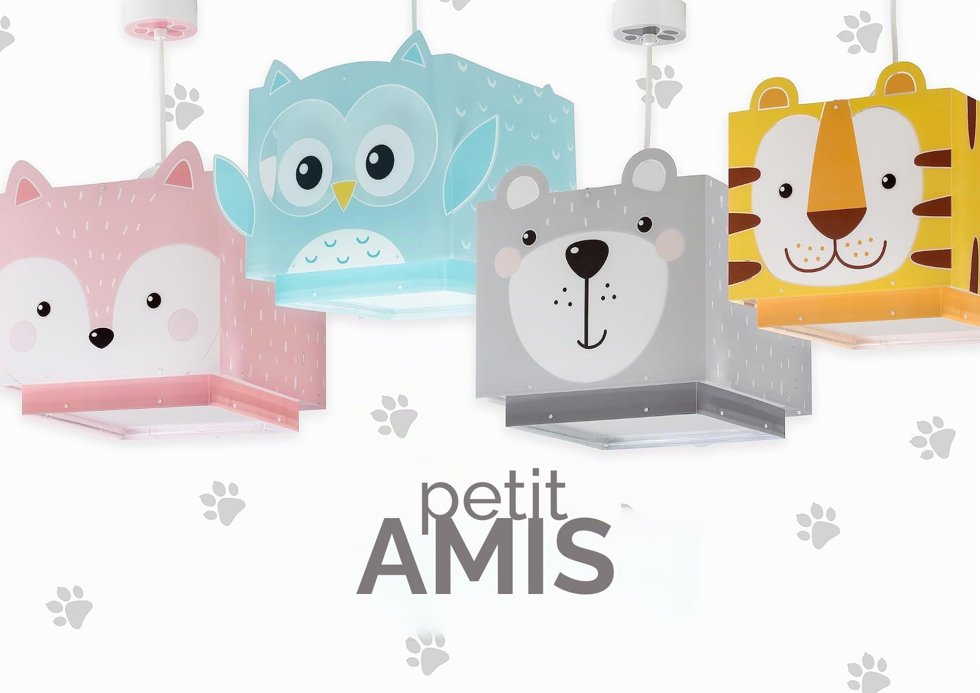 Dalber Lampe de Chevet Little Fox Renard Animaux Rose, 64581, E14