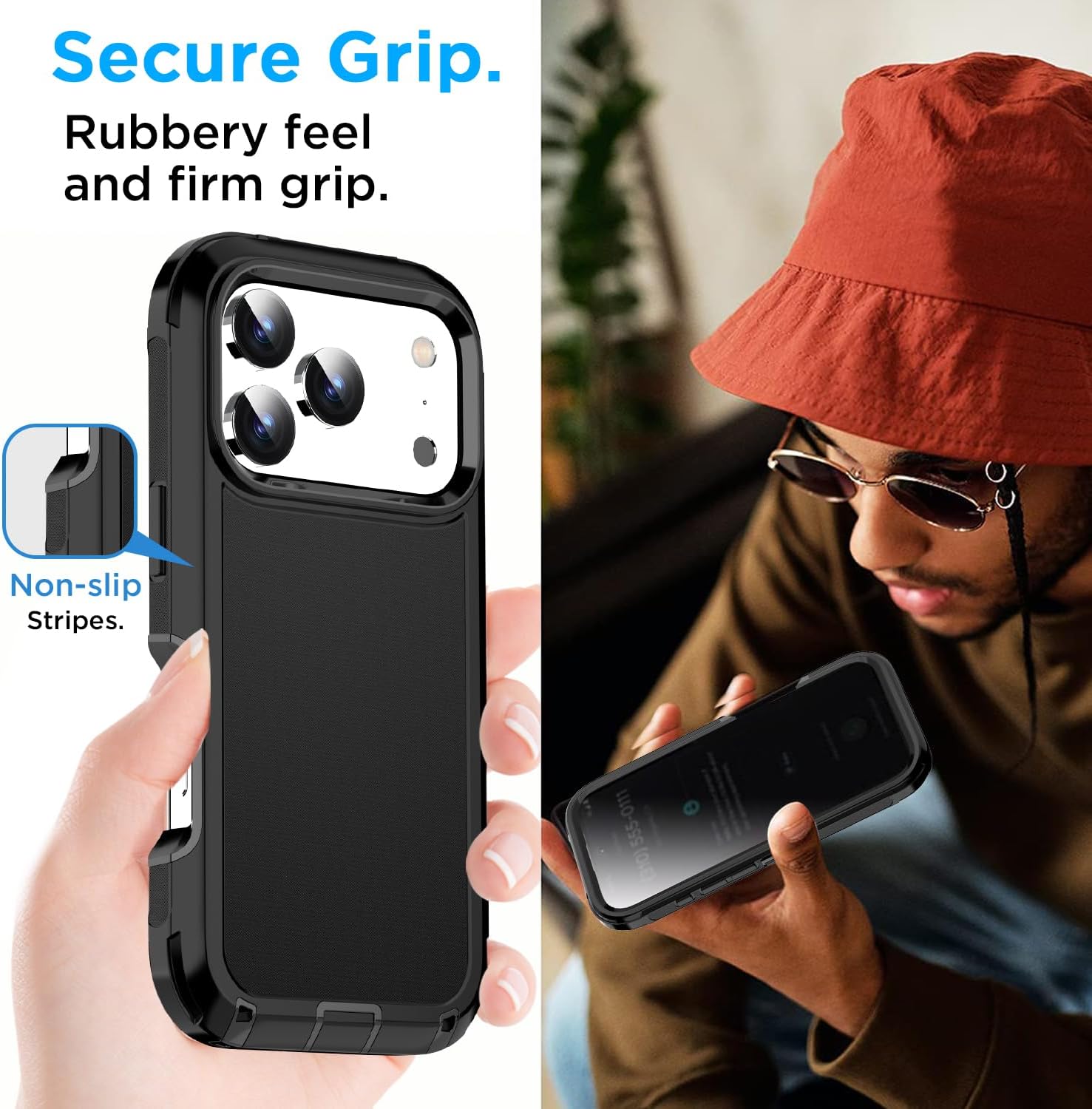 AICase Belt-Clip Holster Case for iPhone 17 Pro Max 6.9",Heavy Duty Drop Protection Full Body Rugged Shockproof/Drop Proof/DustProof Military Grade Tough Durable Cover for iPhone 17 Pro Max 2025 - Image 3