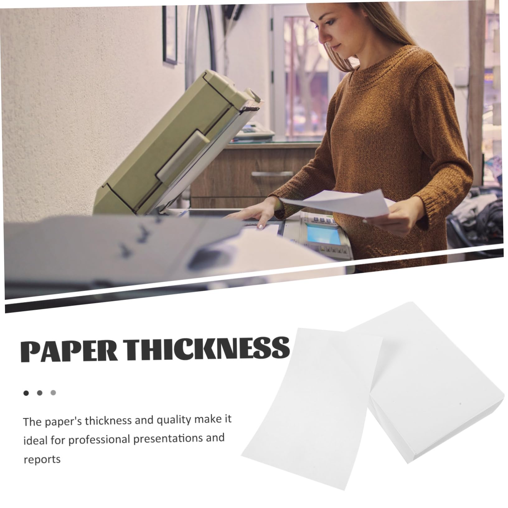 Uonlytech 500fogli Carta Bianca Per Stampante Carta Spessa Multifunzione Per Stampa e Artigianato