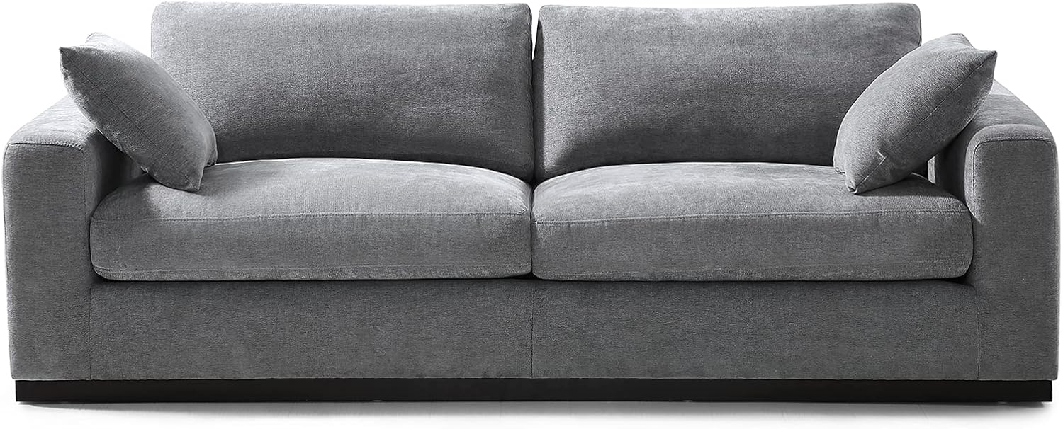 wood frame sofa with removable cushions