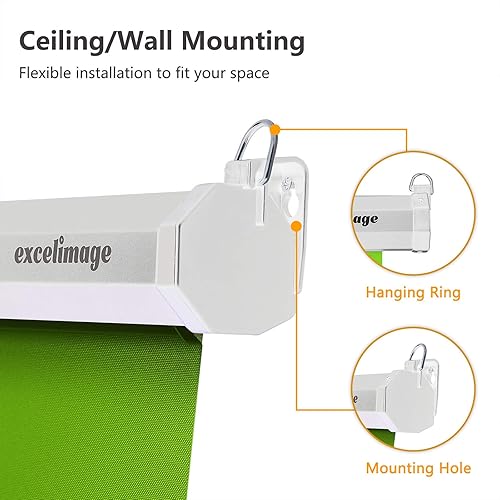 Miniatura 4 de Telón de fondo de pantalla verde desplegable, panel de teclas Chroma de bloqueo automático de 79 x 75 pulgadas con tela verde resistente a las