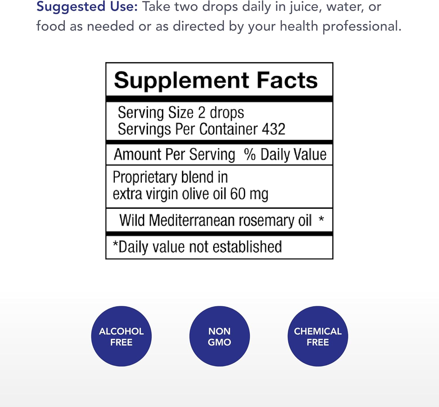 Physician's Strength Wild Rosemary Oil - 1 fl oz - Edible Wild Rosemary - Chemical Free - 432 Servings