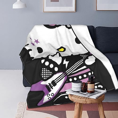 Miniatura 2 de Bonita manta kawaii de franela súper suave para mujeres y niñas, manta cálida para sofá, cama, sala de estar, 50 x 60 pulgadas