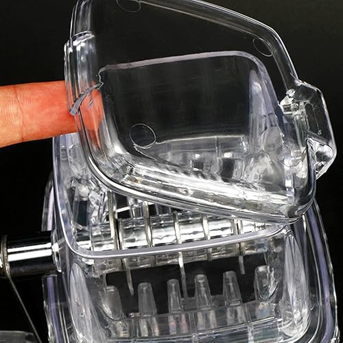 Miniatura 8 de Trituradora de hielo de manivela, transparente, a prueba de óxido, multifuncional, trituradora de hielo manual para el hogar, mini máquina de hielo