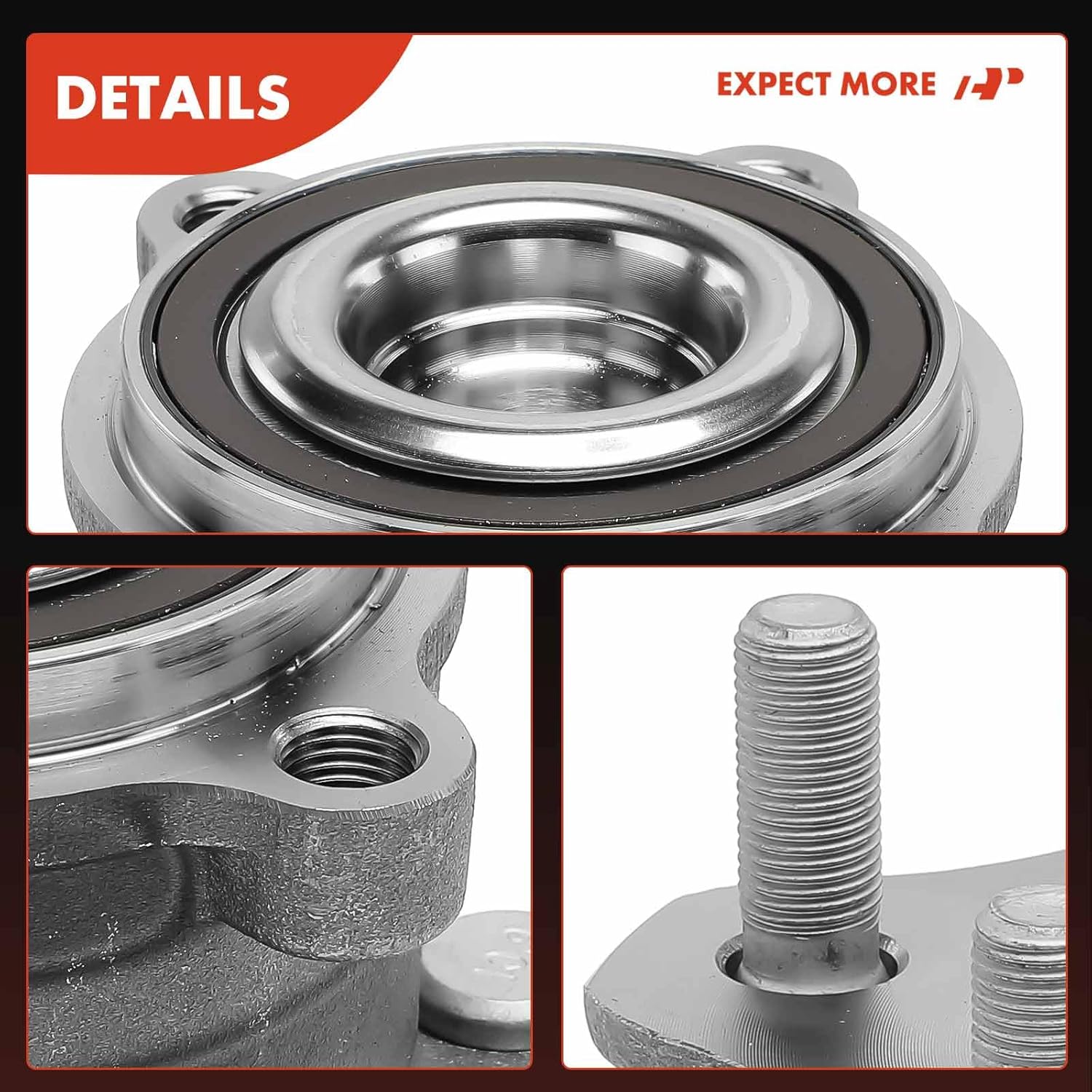 A-Premium 2 x Rear Wheel Bearing and Hub Assembly with 5-Lug Compatible with Nissan Murano 2003 2004 2005 2006 2007, FWD