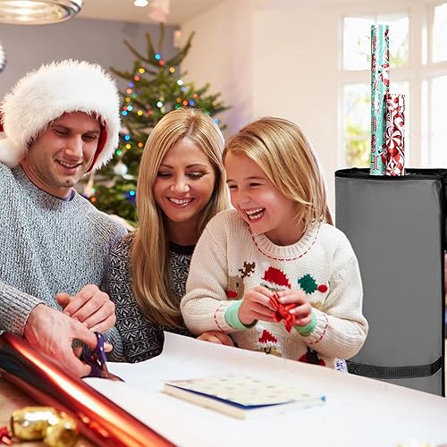 Miniatura 6 de ProPik Bolsa de almacenamiento de papel de regalo  Organizador de papel de regalo  Paquete de 2 almacenar hasta 48 rollos de 40 pulgadas de largo