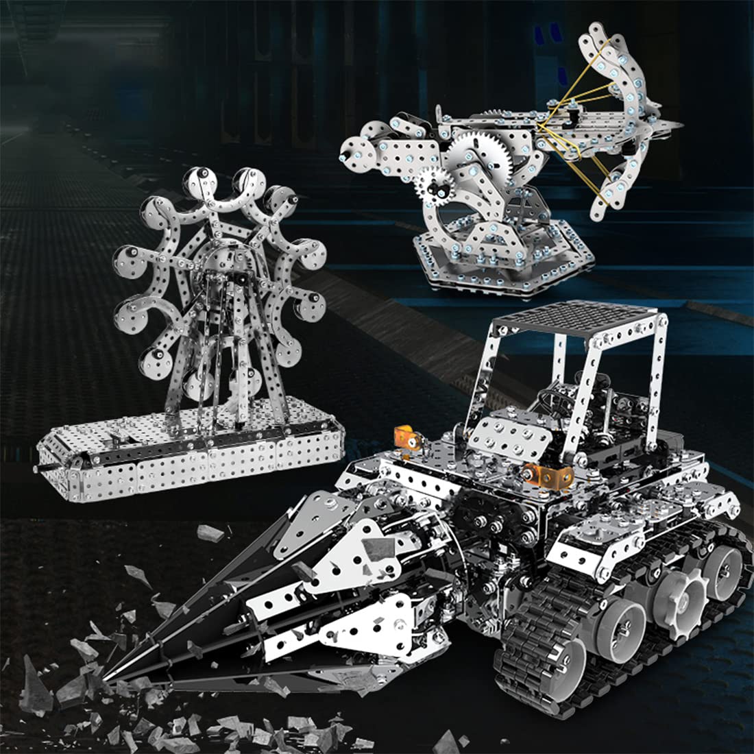 3D Metal Puzzle RC Elektryczna Wiertarka Model Kit, 1254 szt. Stalowe 3D Metal Puzzle Miniaturowe Modele Zestawów, 3D Łamigłówki Łamigłówki Metalowe Ozdoby Stali Nierdzewnej Dorosłych
