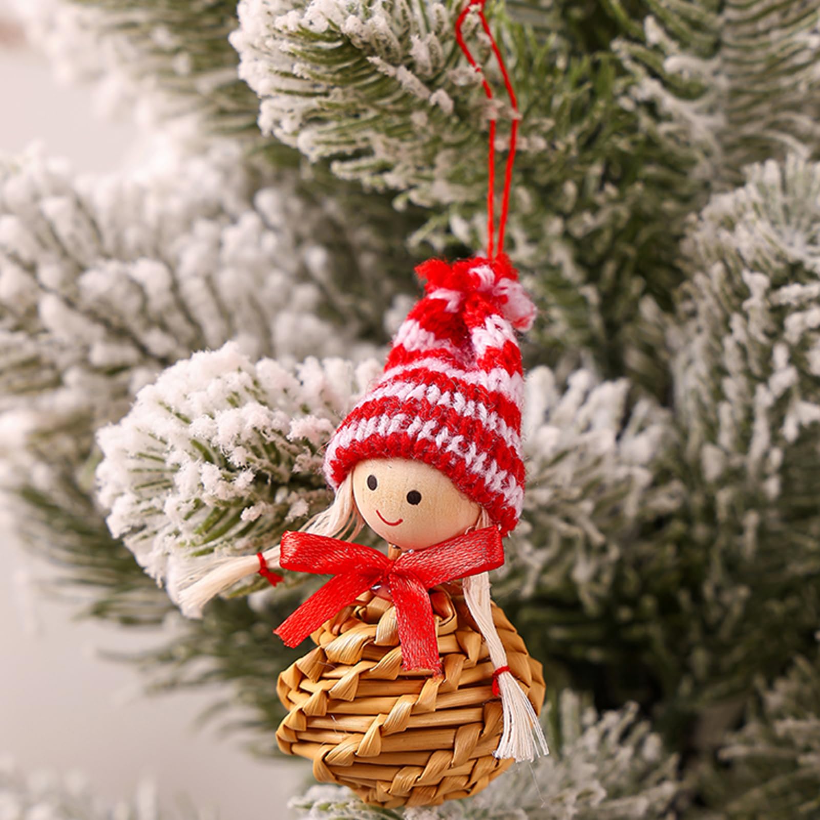 Set 24 Decorazioni Natalizie In Legno A Forma Di Gnomo - Per Albero, Camino, Feste