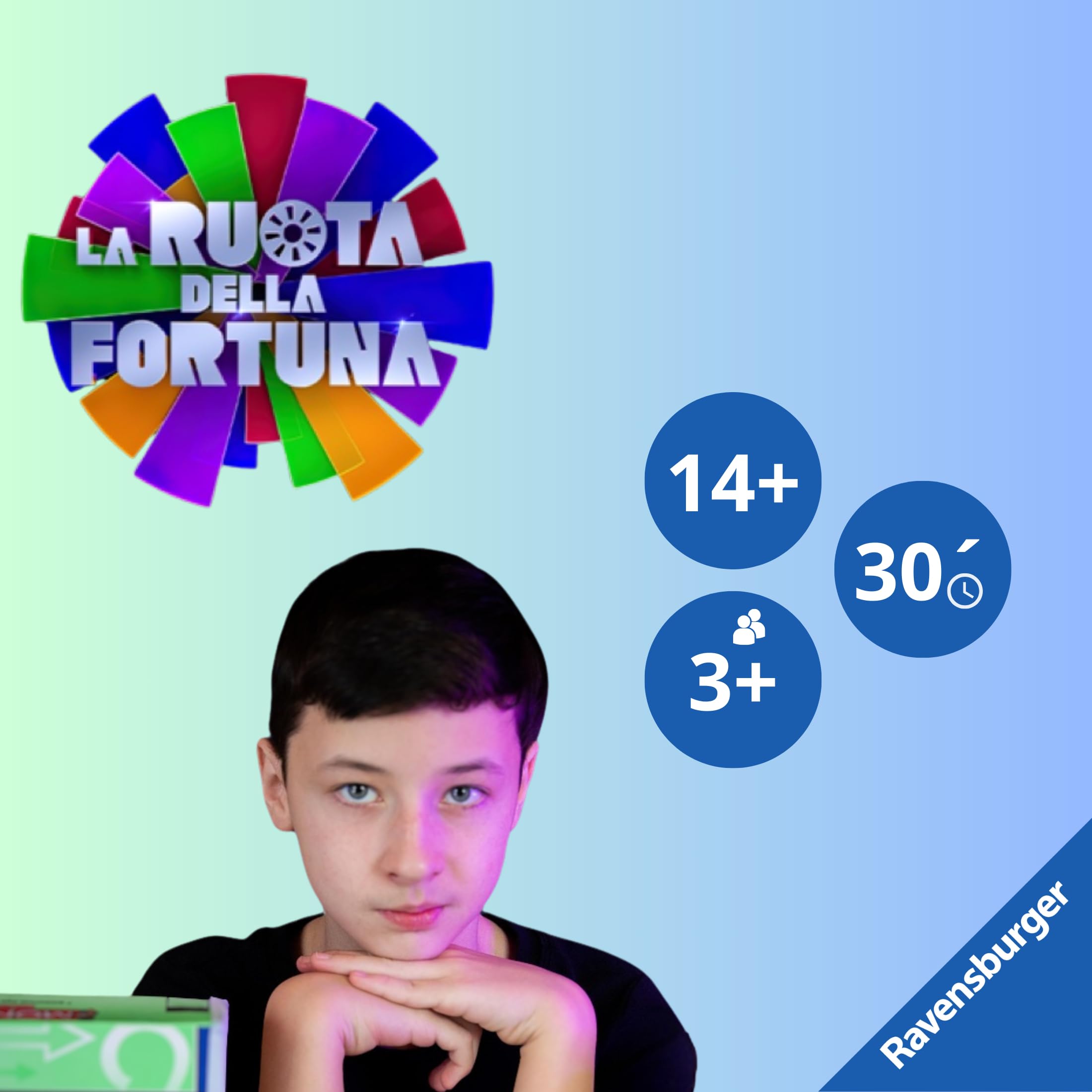 Ravensburger - La Ruota Della Fortuna | Giochi Da Tavolo Adulti | Gerry Scotti | Giochi Da Tavolo Divertenti +14 Anni | Gioco Da Tavola | 3+ Giocatori