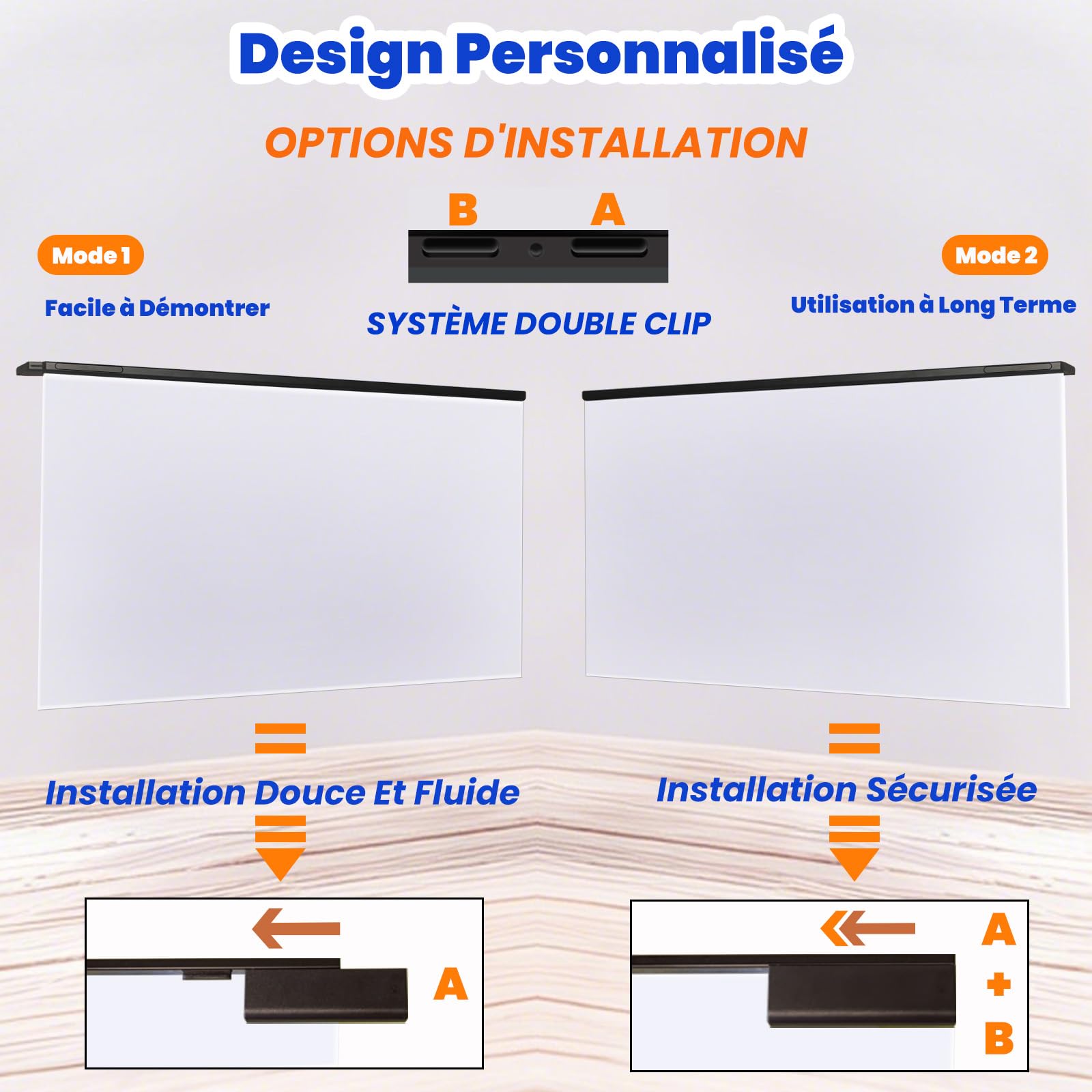 Filtre d'Écran Anti-Lumière Bleue 27 Pouces pour Moniteur 16:9 – Protection Anti-UV, Anti-Reflet, Anti-Éblouissement (61,3 x 37 cm)