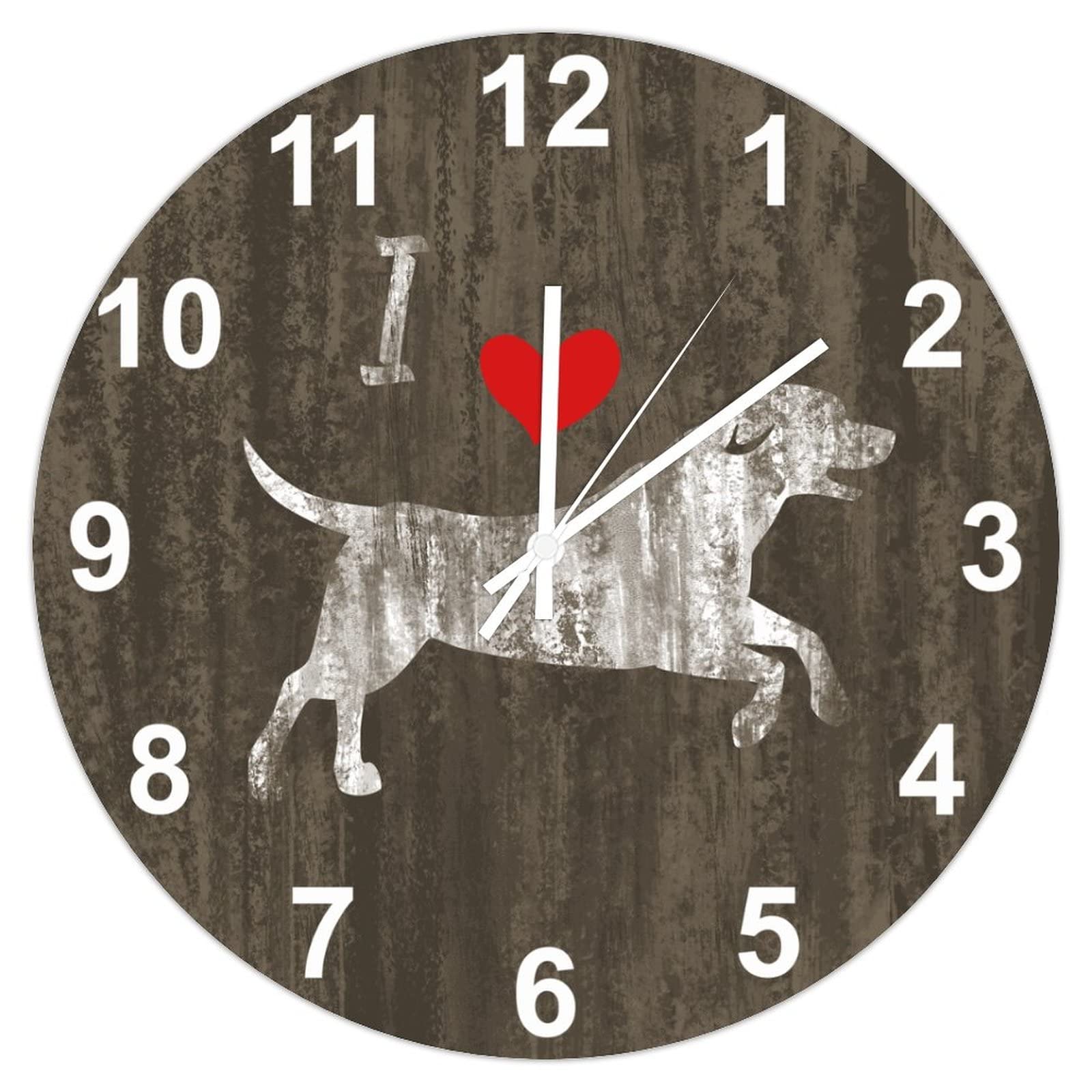 Horloge Labrador en bois pour décorer votre cuisine et partager de bons repas en famille