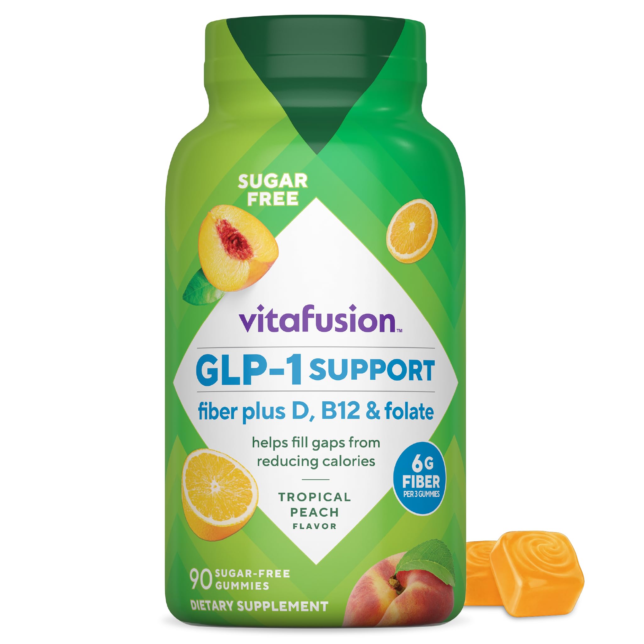 Vitafusion GLP1 Fiber Plus Gummy | 90 Sugar Free Gummies