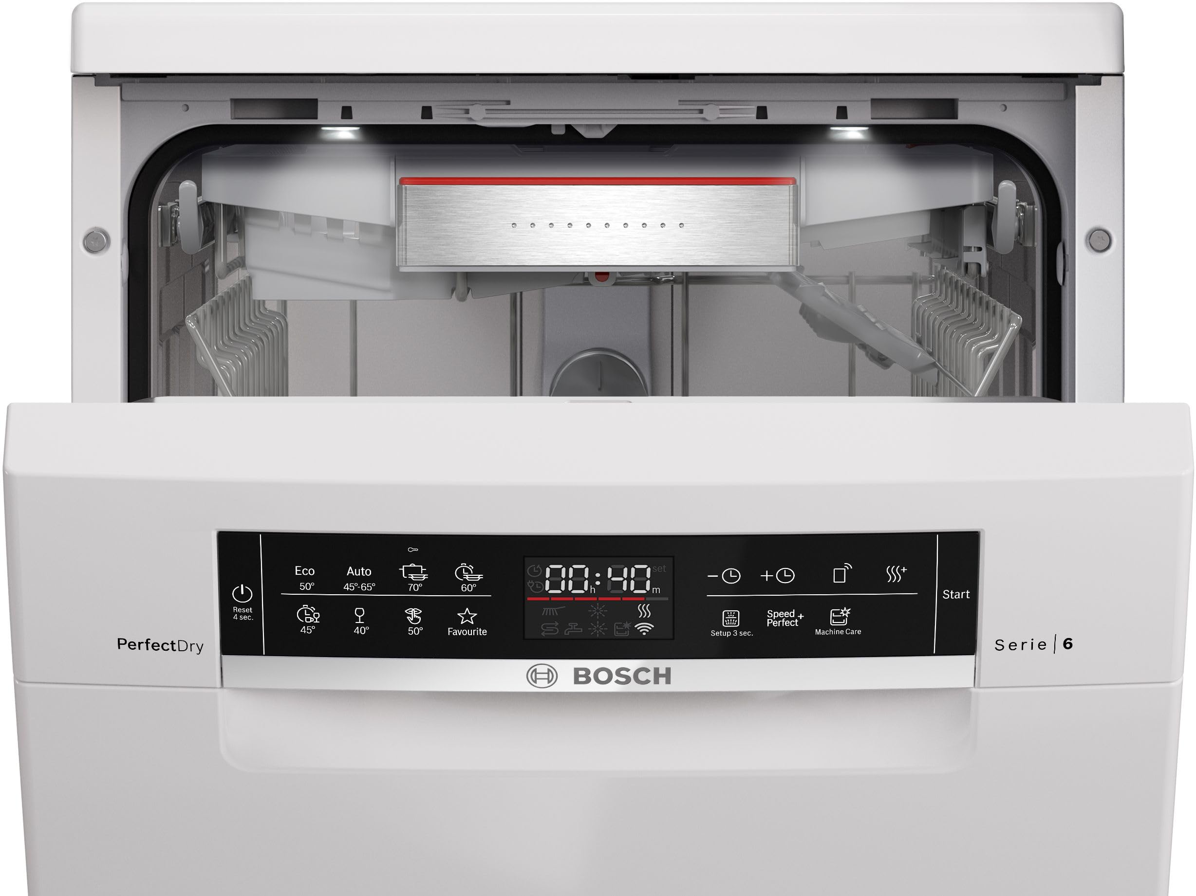 Bosch SPS6YMW14E, Série 6, Lave-vaisselle 45cm, Pose-libre, Blanc