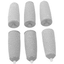 6Pcs Electric Foot File Replacement Heads Coarse and Fine Roller Refills for Dead Skin Removal Compatible with Pedicure Tools for Smooth Feet Care
