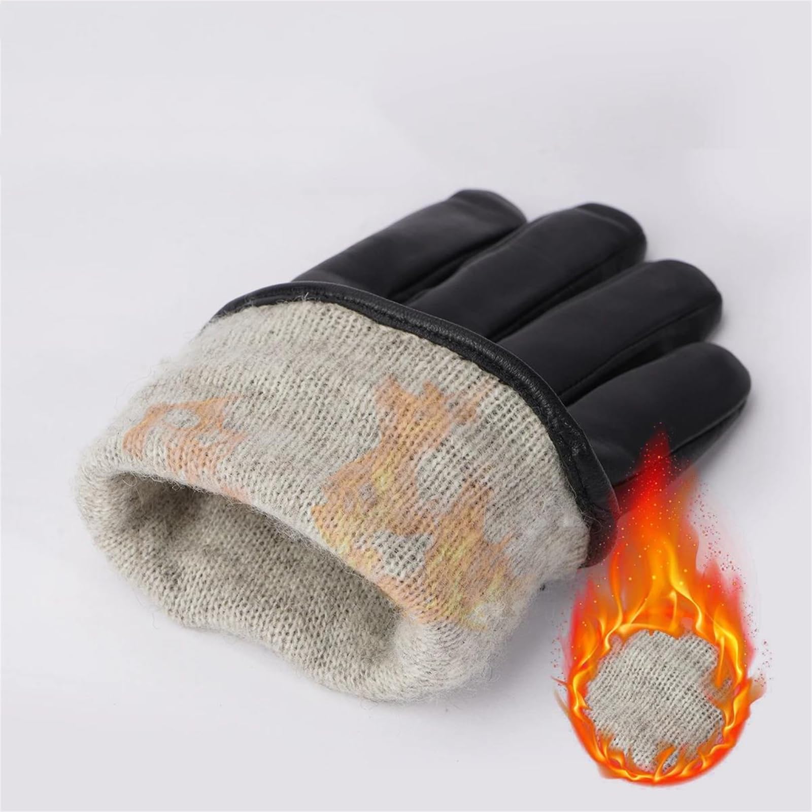 Guantes de piel de oveja auténtica para mujer, para pantalla táctil, cálidos, con forro térmico, para conducir