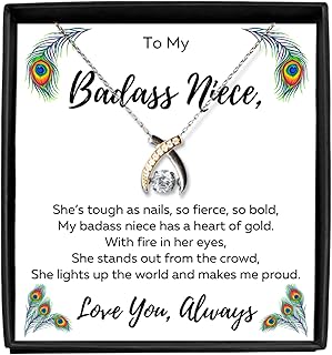 To My Niece Necklace, Niece Gifts From Uncle, Badass Niece Necklace From Aunt, Niece Necklace for Teens, Birthday Necklace for Niece, Niece Gap Year Gift, Niece Christmas, Niece Graduation Necklace