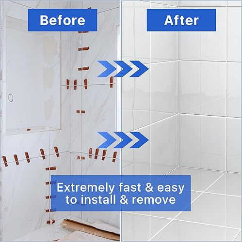 Miniatura 7 de Clips para sistema de nivelación de azulejos, espaciadores, clips niveladores de azulejos, espaciadores niveladores de azulejos, 2100 piezas de 18