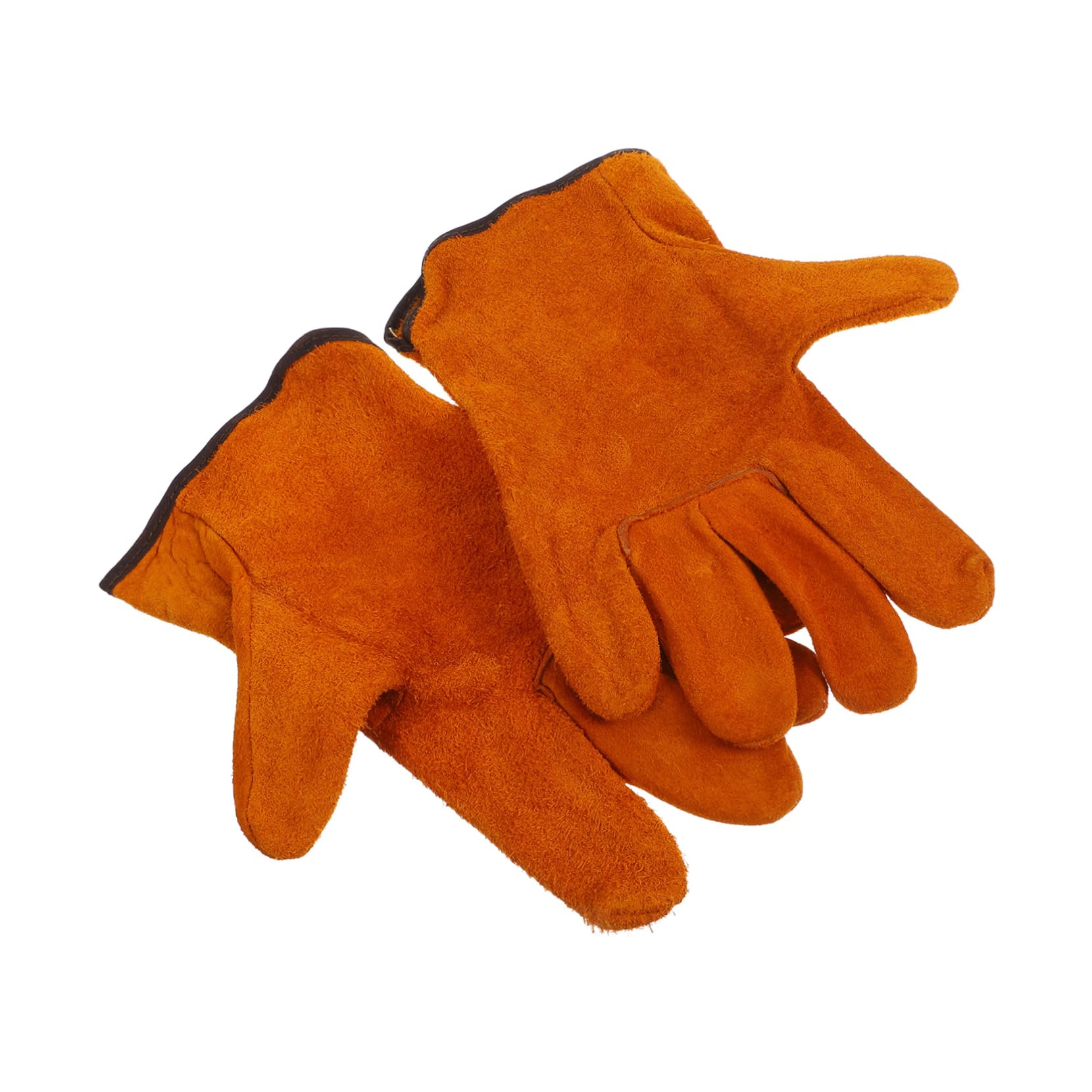 ASAKKURA 1 Pair Gloves Hand Welding Hand Heater Welding Hand Pad Welding Mitts Industry Protective Gear Welding Supplies Welding Shield Welding Accessories Welding Glove Orange Cowhide