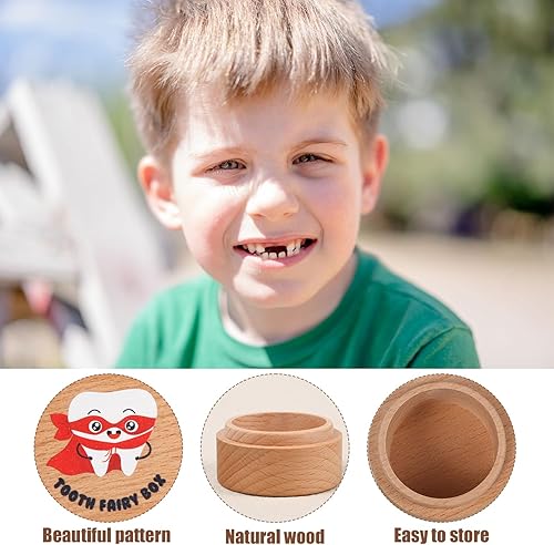 Miniatura 3 de Caja de dientes de hadas, caja de dientes de colores, lindo recuerdo de hadas de madera para colocar debajo de la almohada para niños pequeños,