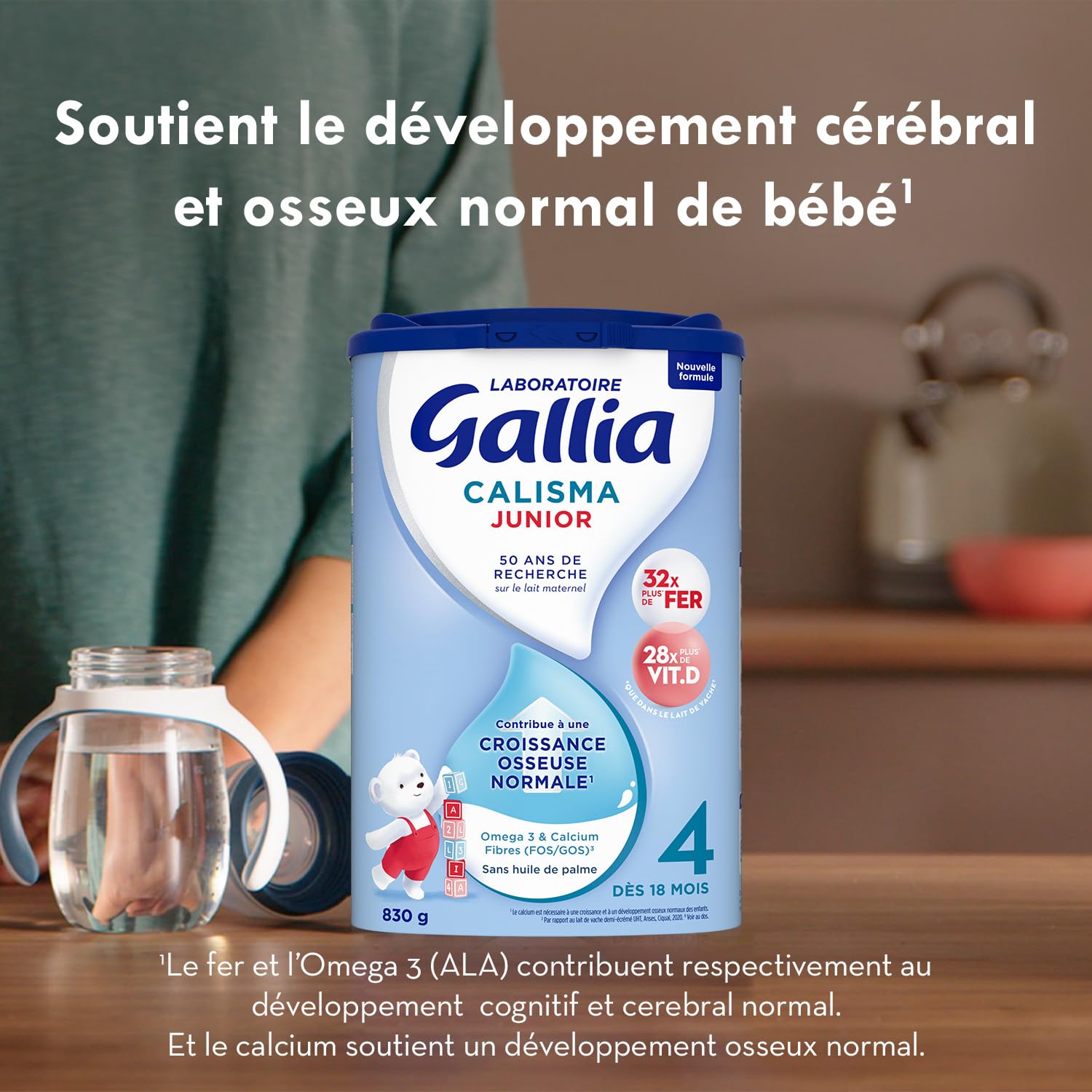 Laboratoire Gallia Lait infantile Calisma Junior 4ème âge Lait de Croissance en Poudre 3x830g Dès 18 Mois