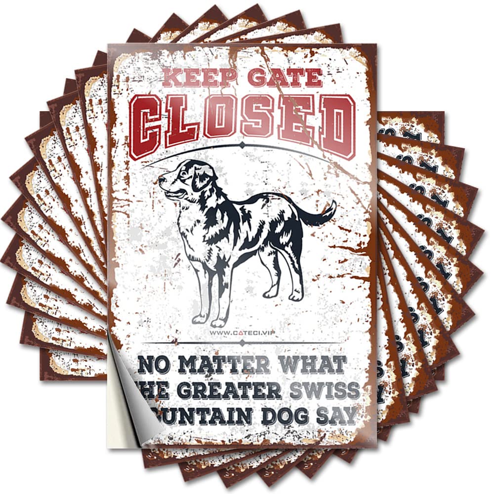 Keep Gate Closed No Matter What The Greater Swiss Mountain Dog Say Decal Haves | Optical Illusion Cover Removable Decal Pack(6X9CM)