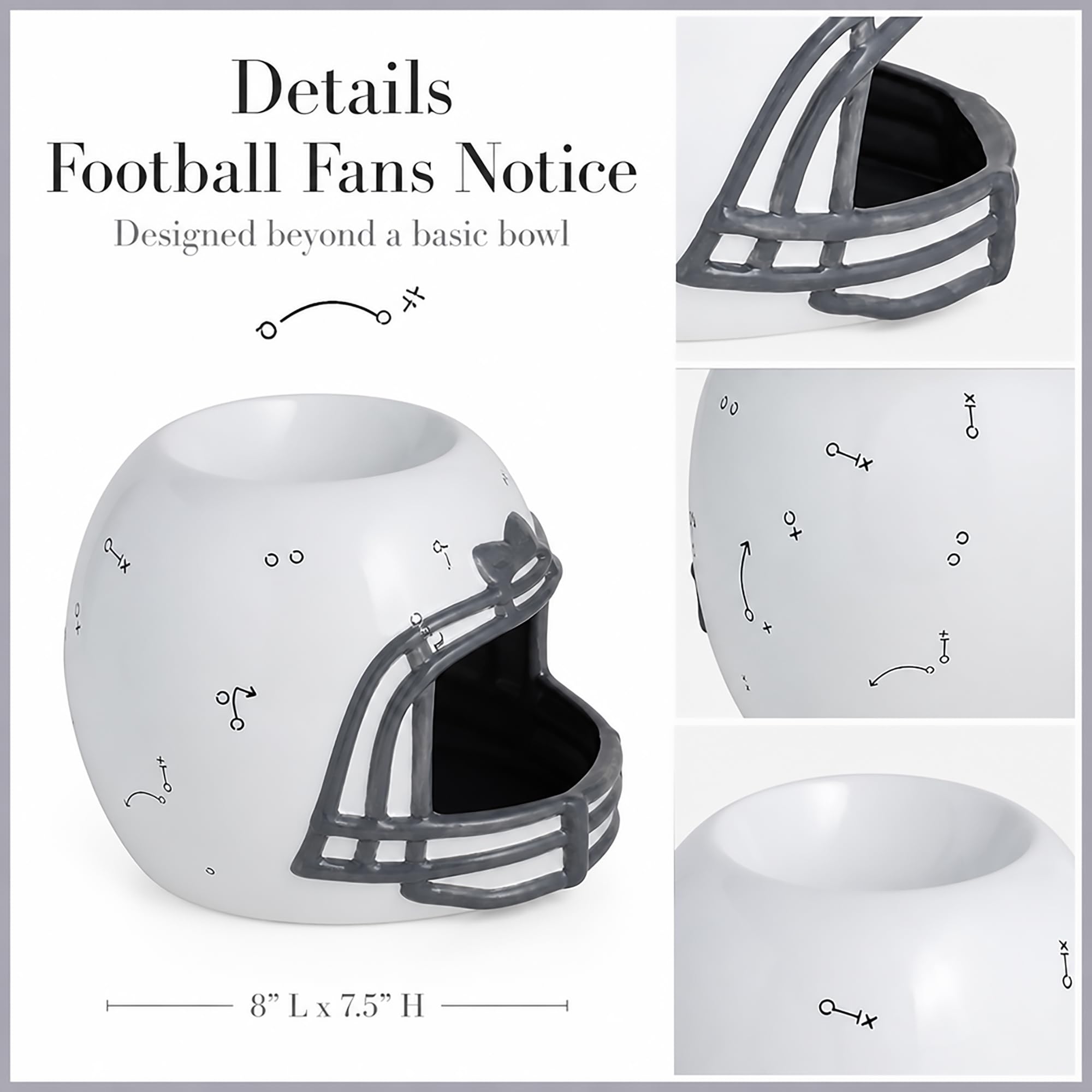 Mud Pie Football Helmet Chip and Dip Server: Serveware Accessories