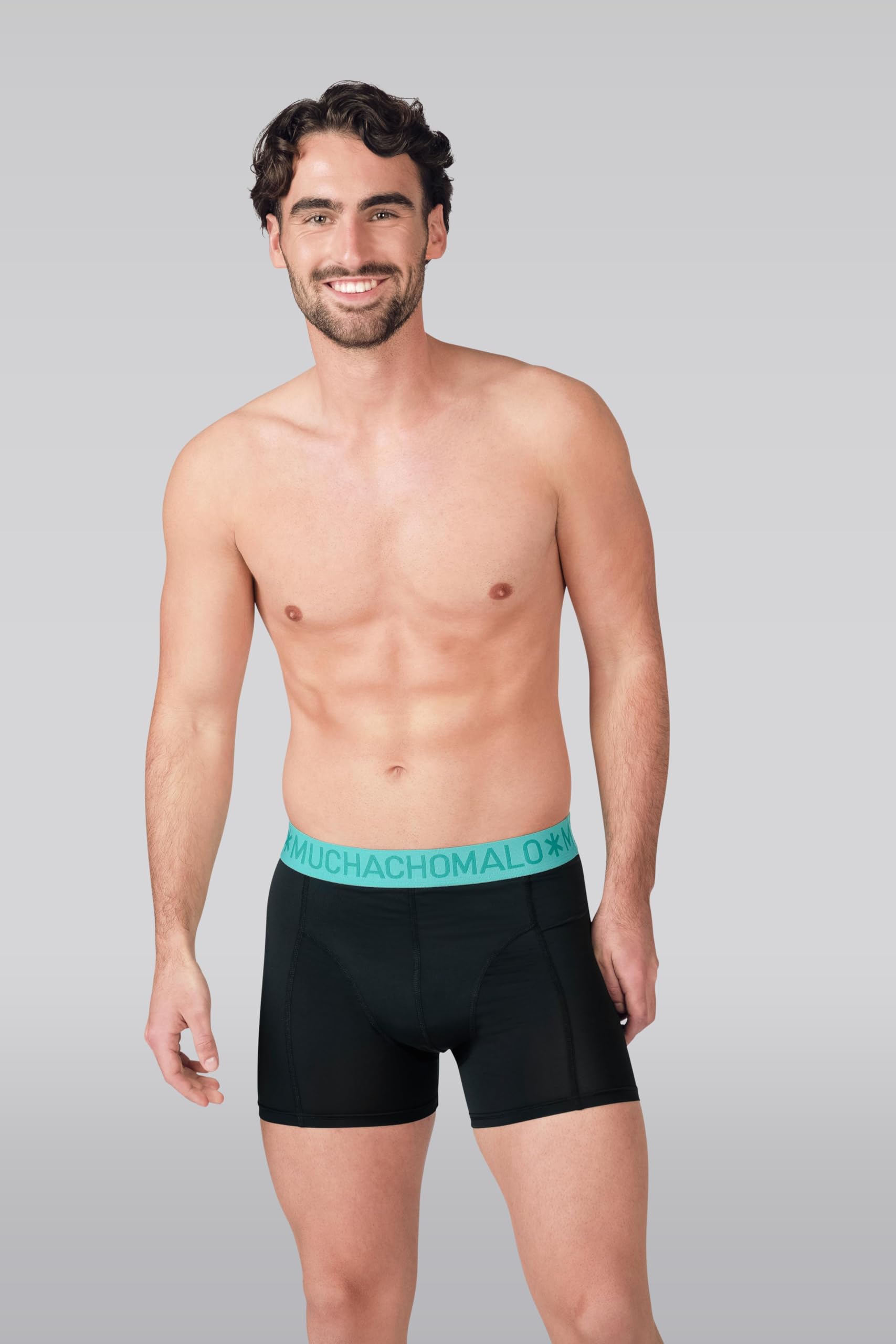Muchachomalo Hombre Bóxer 6-Pack, Liso, Microfibra, Cinturilla Elástica