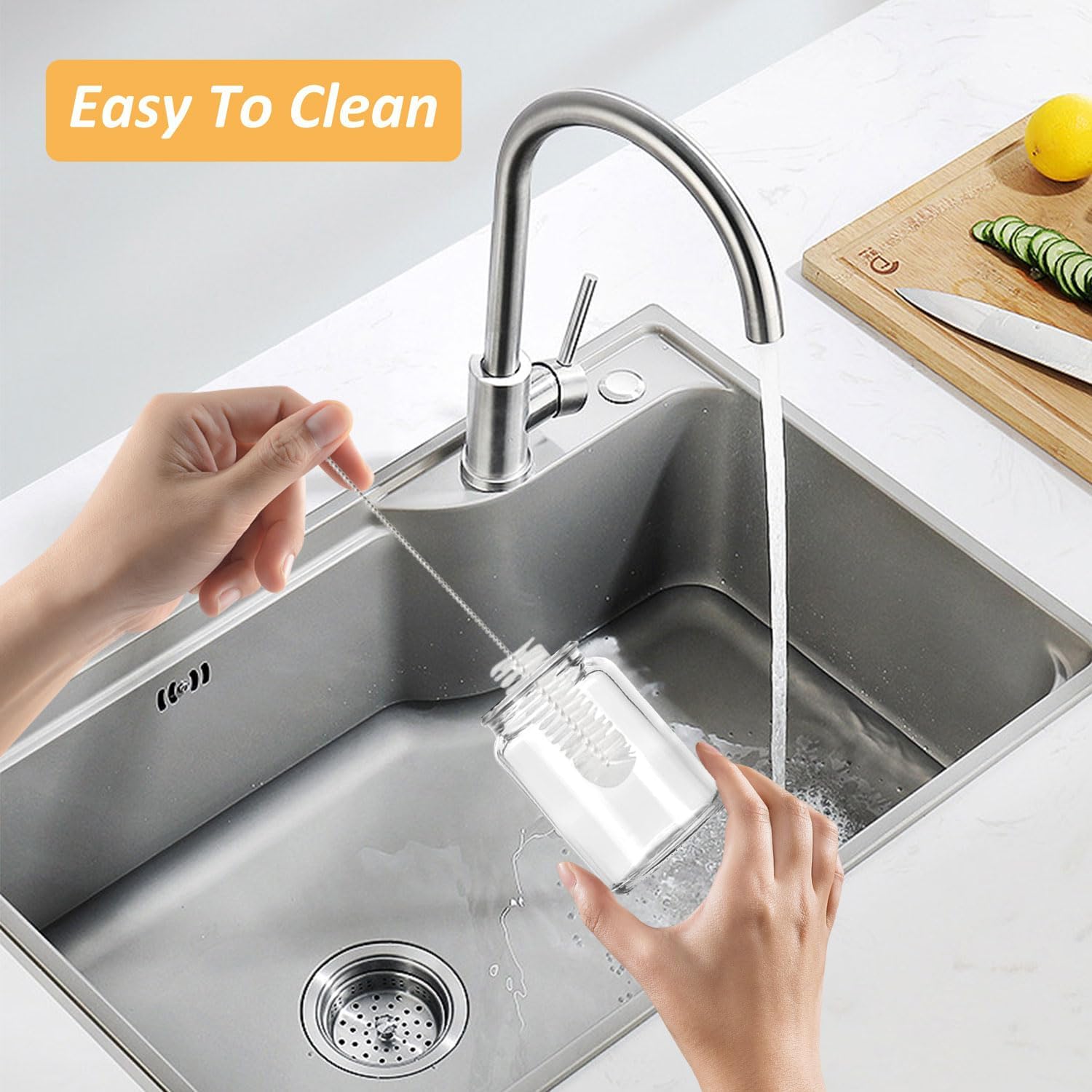 2 oz Small Clear Glass Bottles with Lids - 6Pcs Wide Mouth Shot Bottles with Caps for Ginger Shots, Juice, Potion, Liquids, Whiskey - Mini Travel Bottles with Funnels, Stickers thumbnail