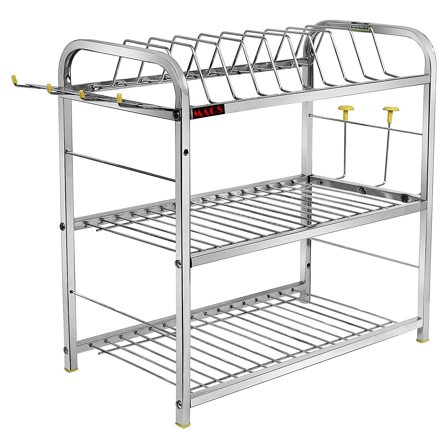 UMAR Wall Mount Modern Kitchen Utensils Dish Rack Stainless Steel