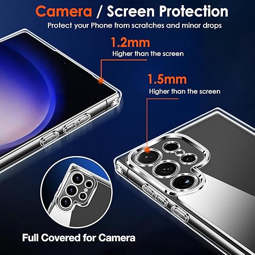 Miniatura 5 de ivoler Funda 3 en 1 para Samsung Galaxy S24 Ultra 5G de 6.8 pulgadas con 2 protectores de pantalla de vidrio templado cobertura completa, protección