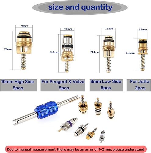 Miniatura 2 de OCR Vástago de válvula de aire acondicionado para automóvil R12 R134a para aire acondicionado automotriz, vástago de válvula de neumático de