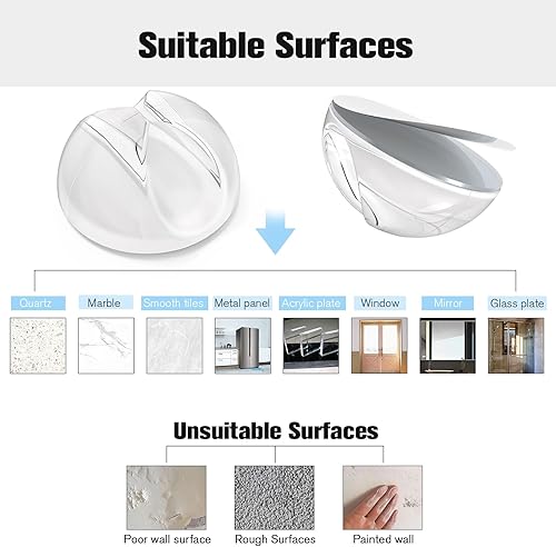 Miniatura 7 de Paquete de 12 clips para cables, organizador de cables transparentes, organizador de cables adhesivos, clips para escritorio, hogar, oficina,