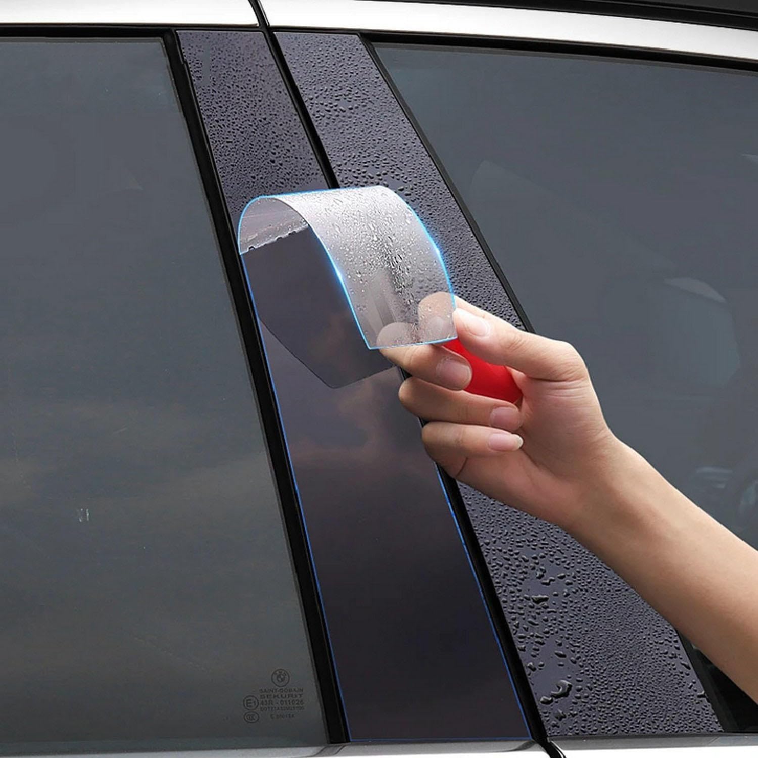 Car Exterior Car Window Pillar Anti-Scratch TPU Protective Film Anti-Scratch Repair Film，for Land Range Rover Sport 2019-2023, Transparent