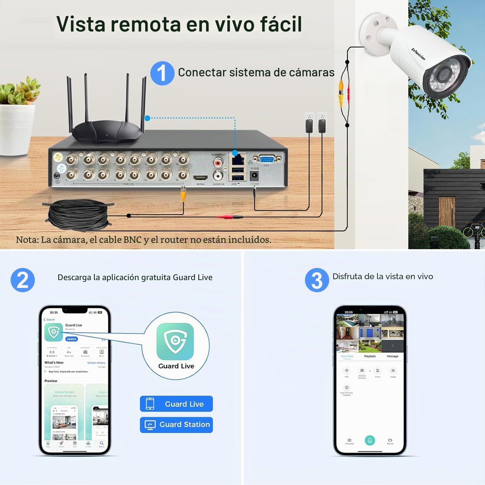 16 Canales 5MP Lite 5M-N CCTV DVR 16CH Grabadores de Vigilancia, Acceso Remoto, Detección de Movimiento, DVR de vigilancia híbrido 5 en 1 (Analógico/AHD/TVI/CVI/IP) (Sin HDD)