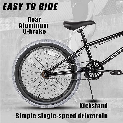 Miniatura 3 de Freestyle BMX Bike, 18 20 Inch Kids Bicycle for 5-13 Years Old Kids and Beginner Level Rider, Multiple Colors