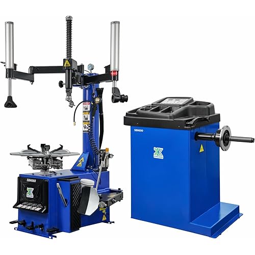 XK New Model 988 Tire Changer Tire Machine Wheel Changers Combo 690 Balancer Rim Clamp with 36 Month Part Replacements 110V