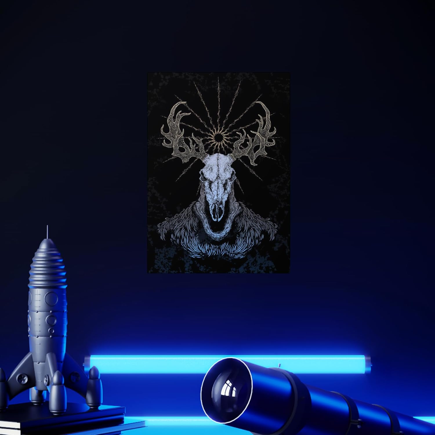 Displate Official Witcher Metal Poster Magnetic Mounting Included Licensed Artwork Modern Wall Decor Summer Collection Leshen King Of The Forest Poster 12.6x17.7 in