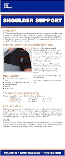 Miniatura 5 de OTC Soporte de hombro y protector de neopreno posquirúrgico, negro, mediano