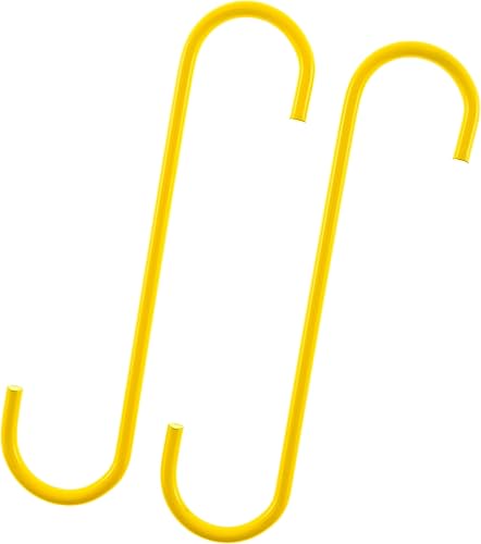 Mission Automotive Gancho de pinza de freno de acero resistente y herramienta para suspensión y mantenimiento automotriz - Amarillo con